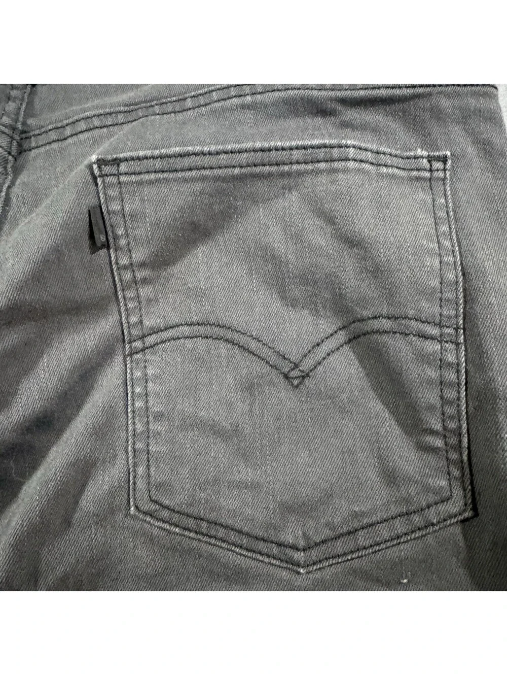 Levis 508 Regular Tapered Fit Mens Denim Jeans Dark Gray Charcoal Size 36x32